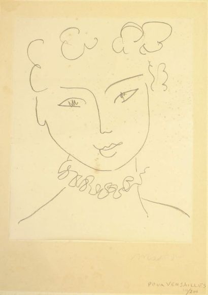 Henri MATISSE (1869-1954) Etude pour la Pompadour. 1951 [M. Duthuit - Matisse, Claude...