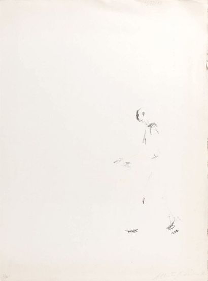 Alberto GIACOMETTI (1901-1966) L’homme qui marche. 1957. [Lust 202] 34 x 19 cm. Affiche...