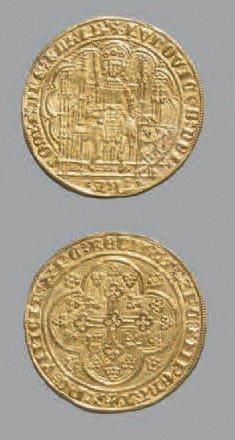 FLANDRES Louis de Male (1346-1384) Chaise d'or au lion - 4,45 g. Fr. 163. Superb...