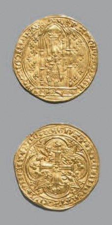 null Charles V (1364-1380) Franc à pied. 3,78 g. D. 360. TB à TTB.