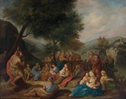 Suite de Francesco ALBANI dit ALBANE (Bologne 1578-1640) La Prédication de saint...