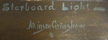 Atkinson GRIMSHAW (1836-1893) « Starboard light ». Huile sur carton signée en bas...