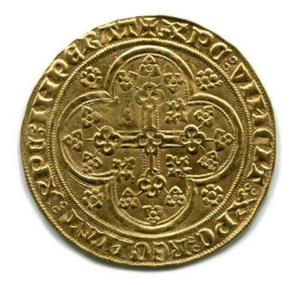 FLANDRES. Louis de Male (1346-1384) Chaise d'or au lion. - 4,45 g. [Fr. 163]. Su...