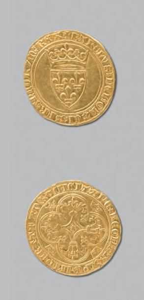 France. Charles VI (1380-1422) Ecu d'or à...