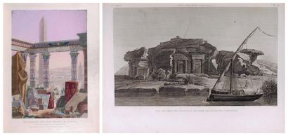 null DESCRITION DE L'EGYPTE. Paris, Panckoucke, 1820-1823, 5 forts vol. in-plano,...