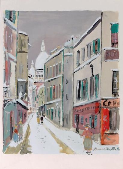 CARCO (Francis) Montmartre vécu par Utrillo. Paris, Petridés, 1942; in-4, en ff.,...