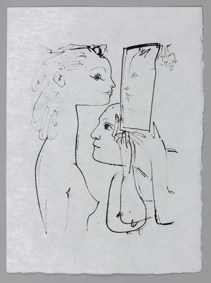 PICASSO (Pablo) Le Soleil Ebloui. Geneviève LAPORTE. Paris, Plon, 1974; in-4 en ff.,...