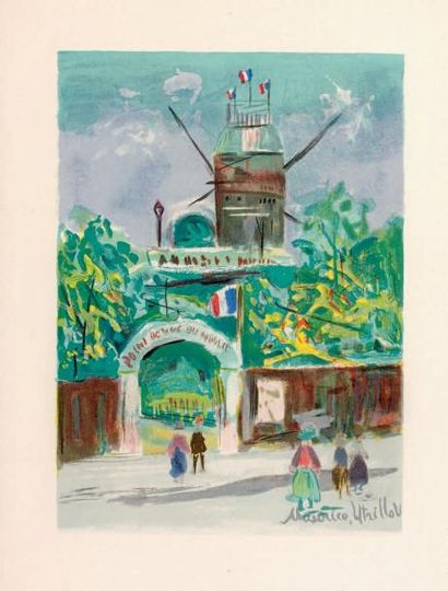 VERTEX (Jean) Le Village Inspiré. Maurice Utrillo. Paris, L'Auteur, 1950; in-fol.,...