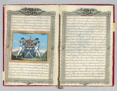 JOSEPH II «Lettres Patentes de Confirmation de Noblesse pour Pierre GAMOND». Manuscrit...