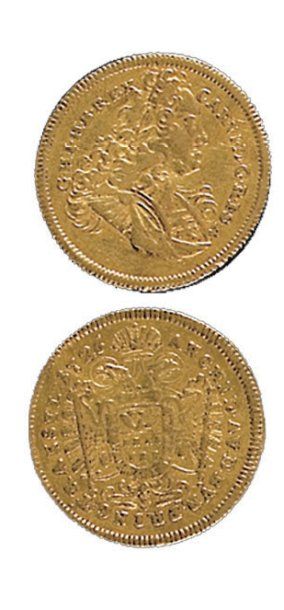 Transylvannie : Charles VI (1711-1740). Ducat d'or 1726. Fr. 520. TTB