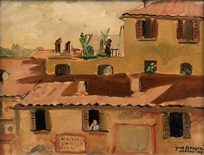 Yves BRAYER (1907-1990) Vérone, 1937. Huile sur toile signée et datée en bas à droite....