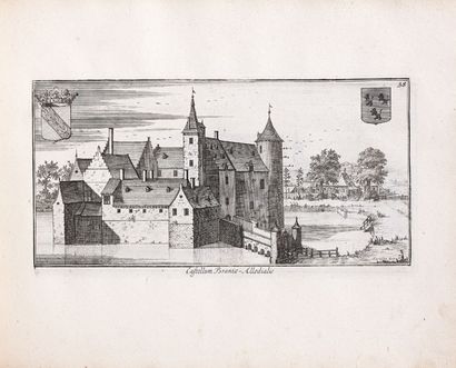 Jacob HARREWIJN (1660-1740) Vues de châteaux, monastères, divers édifices et cartes...