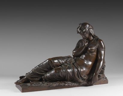 Frédéric-Auguste BARTHOLDI (1834 - 1904) L'Asie. Epreuve en bronze à patine brune....