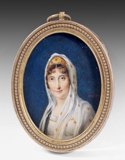 Jean-Baptiste ISABEY (1767-1855) et son atelier Portrait de Letizia Ramolino Bonaparte...