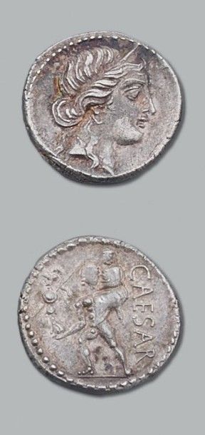 null Jules César (64-44 av. J-C) Denier: Tête de Vénus à droite R/ Enée portant Anchise...