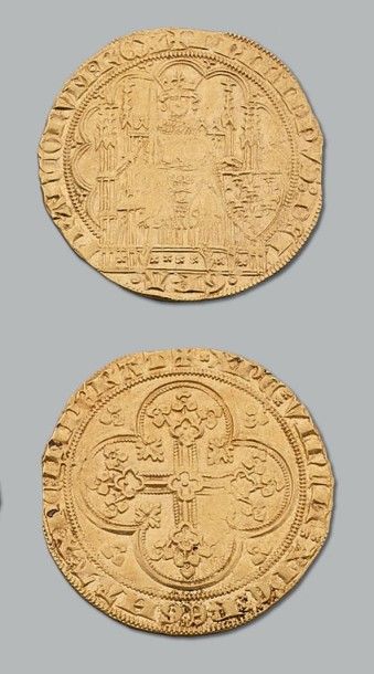 null Philippe VI (1328-1350) Ecu d'or à la chaise. [D.249] Presque superbe.