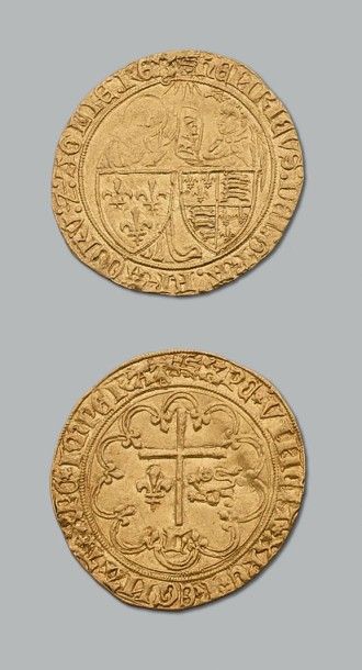 null Henri VI (1422-1453) Salut d'or. Rouen. [D.443 A] TTB.
