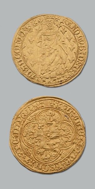 null Charles VII (1422-1461) Royal d'or. Poitiers. [D.455] TTB à superbe.