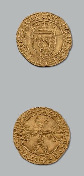 null Louis XI (1461-1483) 47- Demi-écu d'or à la couronne. 2ème émission. [D.540...