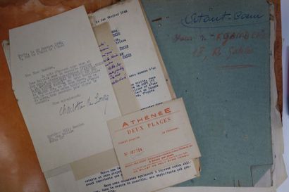Marcel pagnol Lettre manuscrite datée du 20 août 1943 concernant le tournage et le...
