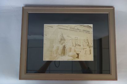 Félix Bonfils (1831-1885) Temple d'Abou Simbel. Circa 1880. Photographie en sépia,...