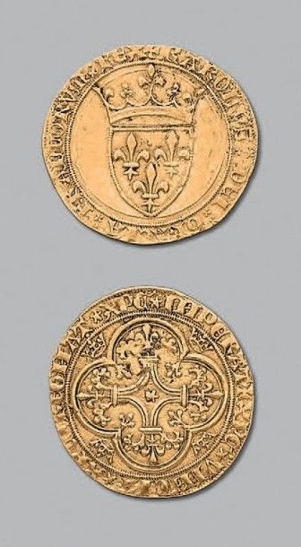 Charles VI (1380 - 1422) Ecu d'or à la couronne....