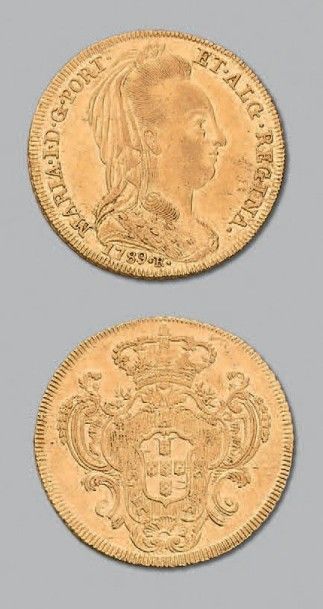BRÉSIL Marie I (1786 - 1805). 6400 Reis. 1789 Rio. [Fr. 85]. Superbe.