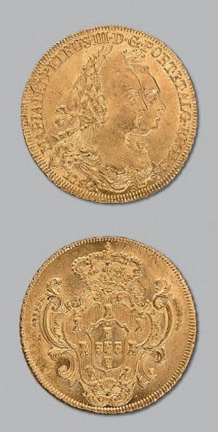 PORTUGAL Marie et Pierre III (1777 - 1786) 4 Escudos or 1780. [Fr. 86]. Superbe.