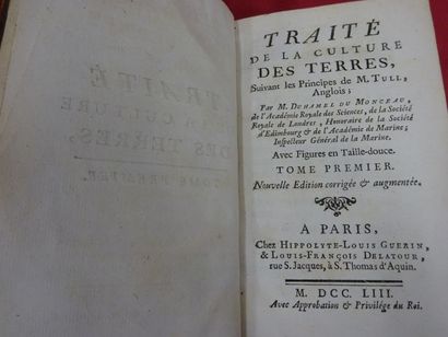DUHAMEL DU MONCEAU Traité de la culture des terres, à Paris, chez Guérin, 1753, 3...