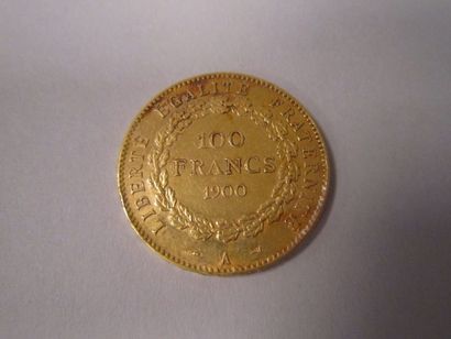France 
100 Francs or, 1900.
Poids: 32,20 g.