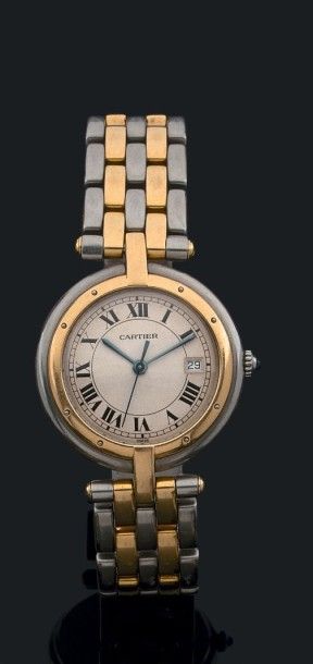 CARTIER 
Modèle «Vendôme»
Montre bracelet de dame en or jaune (750) et acier.
Cadran...
