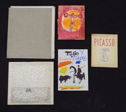 null Lot de cinq livres: - Pablo PICASSO. Toros et Toreros. Paris, Ed. Cercle d'Art,...
