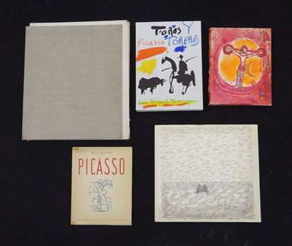 null Lot de cinq livres: - Pablo PICASSO. Toros et Toreros. Paris, Ed. Cercle d'Art,...