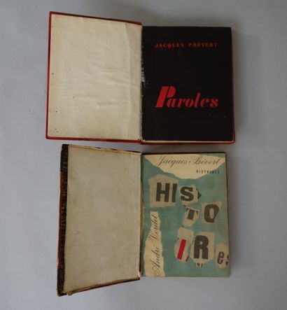 Jacques PREVERT Paroles. Edition Le Point du Jour, Paris. 1949. 1 vol. in-8. Reliure...