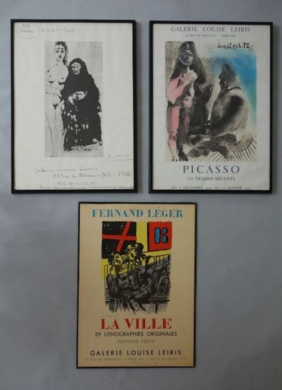 null Lot de trois affiches d'expositions de la galerie Leiris. - Fernand LEGER. La...