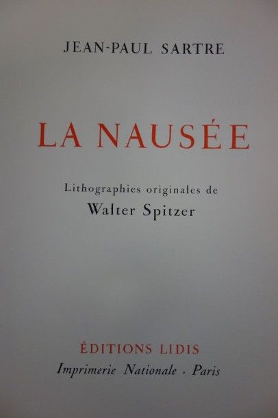 SARTRE (Jean-Paul) Oeuvres. Illustrées par Walter SPITZER. Editions Lidis, 1964-1965;...
