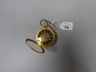 null Montre de gousset à coq en or jaune (750), lunette, couvercle et cadran en partie...