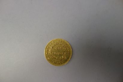 null Pièce de 40 francs or Napoléon 1811.

Poids : 12,84 g.

Choc, usures.