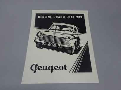 null PEUGEOT

"BERLINE GRAND LUXE 203"

Affiche publicitaire noir et blanc.

Réédition.

55...
