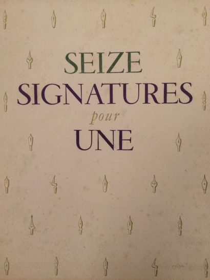 Louis CHERONNET (1899-1950) Seize signatures pour une.

Plaquette reliée pour le...