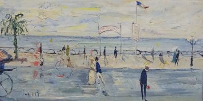 Gabriel DAUCHOT (1927-2005). Bord de plage.

Huile sur toile.

Signée en bas à gauche....