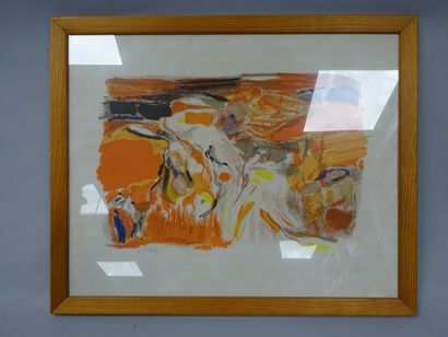 Chafik ABBOUD (1926-2004) Composition abstraite.

Lithographie en couleurs.

Signée...