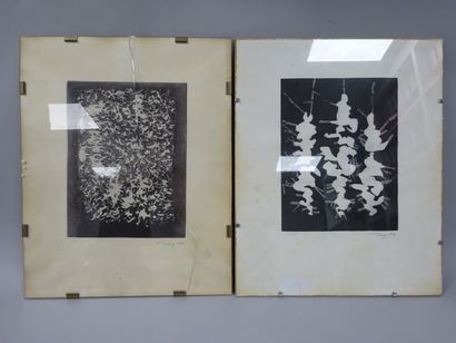 Mark Tobey (1890-1976) Compositions.

Ensemble de deux lithographies.

Signées et...