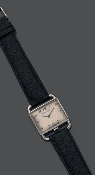 JAEGER LECOULTRE pour HERMES, modèle Etrier, vers 1960 
Montre bracelet d'homme,...