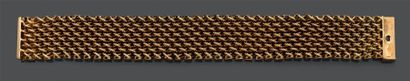 VAN CLEEF & ARPELS Bracelet ruban en filins d'or jaune (750) torsadés tressés, les...