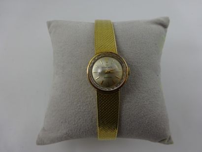 ETERNA MATIC Montre bracelet de dame en or jaune (750). Boîtier rond, cadran à fond...