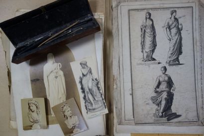 null Lot de documents provenant du fonds d'atelier d'Eugène AIZELIN (1821-1902) comprenant...