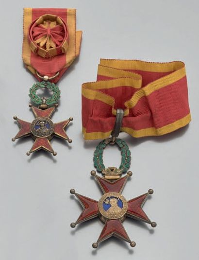 VATICAN 
Ordre de Saint-Grégoire le Grand.
- Croix d'officier, à titre civil.
Argent...