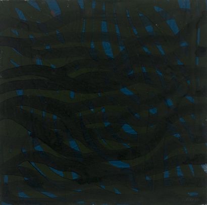 SOL LEWITT (1928 - 2007) Lignes courbes, 2002.
Gouache sur papier.
Signée, datée...