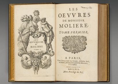 MOLIÈRE. Les OEuvres. A Paris, chez Guillaume de Luyne (t. I), chez Gabriel Quinet...